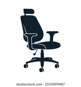 Simple and Stylish Chair Silhouette Icon - Vector Art