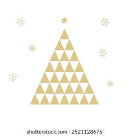  Simple and stylish Christmas tree illustration
