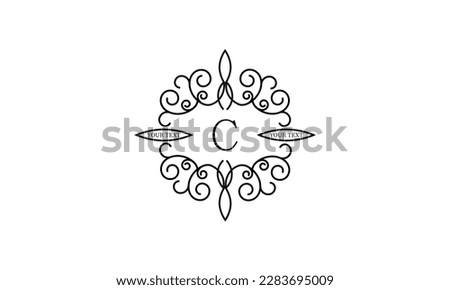 Simple, stylish and elegant letter C logo. Monogram vector illustration template.
