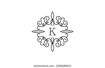 Logotipo de letra K simple, elegante y elegante. Plantilla de ilustración vectorial de monograma.