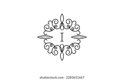Einfach, stilvoll und elegant Brief I Logo. Monogramm-Vektorgrafik-Vorlage.