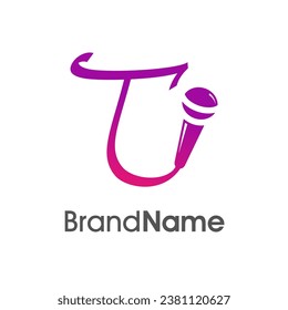 Simple, stylish and eye caching  logo design initial T combine with microphone. The logo good for company related music and logo can work as well in small size.