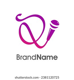 Einfach, stilvoll und augencaching Logo Design ErstQ kombiniert mit Mikrofon. Das Logo ist gut für firmenbezogene Musik und Logo kann auch in kleiner Größe funktionieren.