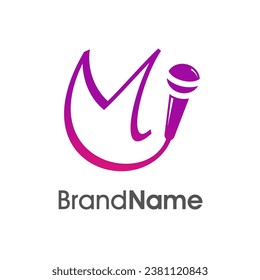 Simple, stylish and eye caching logo design initial M combine with microphone. The logo good for company related music and logo can work as well in small size.