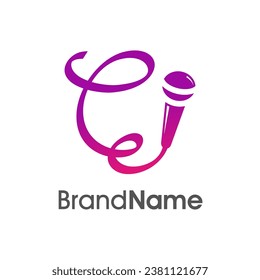 Simple, stylish and eye caching logo design initial C combine with microphone. The logo good for company related music and logo can work as well in small size.