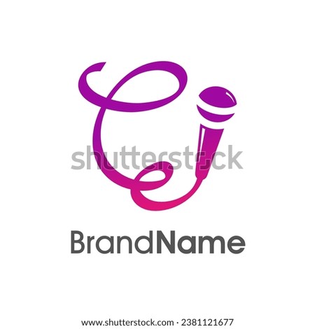 Simple, stylish and eye caching logo design initial C combine with microphone. The logo good for company related music and logo can work as well in small size.