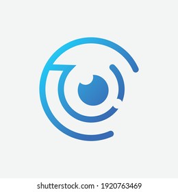 
simple stylish eyes for logo design brand identity company vector