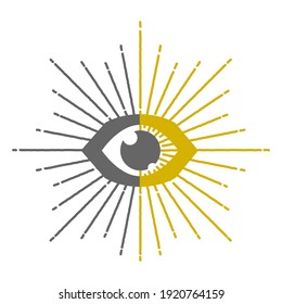 
ojos simples y elegantes para el diseño de logotipo marca de identidad empresa vector