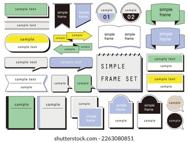 Simple and stylish frame set