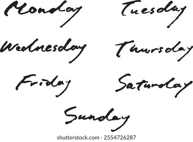 Simple and stylish handwritten calendar material