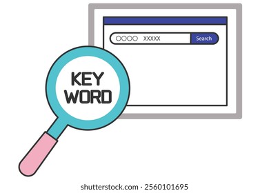 
Simple and stylish icon for keyword search