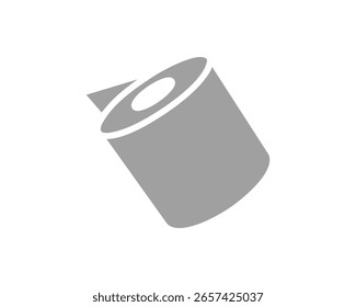 Einfaches, stylisches Symbol eines Rolloup-Objekts.  Perfekt für die Darstellung von Beginnbegriffen, Potenzialen oder Neuanfängen.