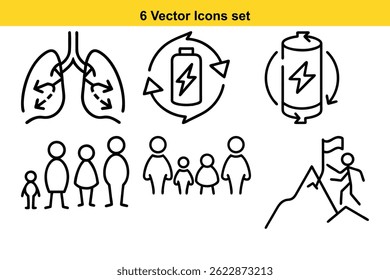 A simple, stylish icon set depicting positive travel experiences, including warm drinks, gifts, and thumbs-up gestures, ideal for blogs, websites, or app design.