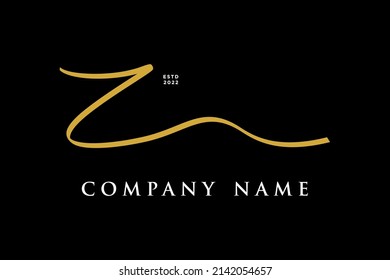 Einfaches und stylisches Illustrations-Logo-Design Initial Z kombiniert mit Ribbon