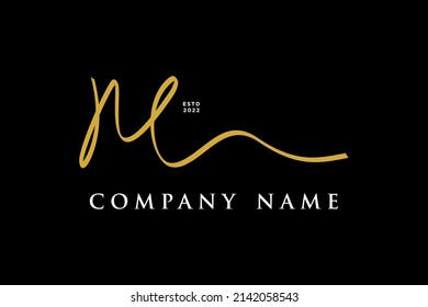 Diseño de logotipo de Ilustración simple y estilizado La M inicial se combina con la cinta de opciones