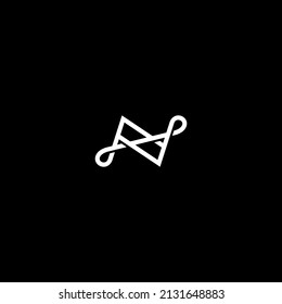 Simple and Stylish Letter N Monoline Logo Design Vector