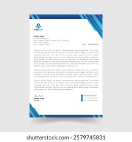 Simple and Stylish Letterhead Template Design