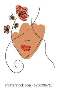 Sencillo Diario Lineado con dibujo de línea Ar facial abstracto moderno