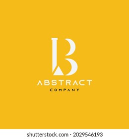 logotipo sencillo y elegante que forma la letra L B elementos plantillas