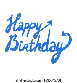 Simple and stylish modern colorful illustration, vector hand drawn elements, doodles, lettering, phrase