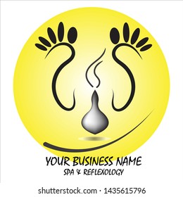 Simple and stylish modern logo and illustration, SPA house vector hand drawn element