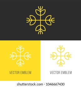 Simple and stylish monogram design template