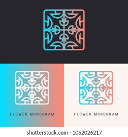 Simple and stylish monogram design template