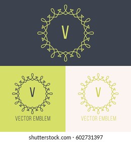 Simple and stylish monogram design template, Elegant  lineart Logo Design Template. Element for your design - jewelry shop,cosmetics packaging, beauty and spa studios.