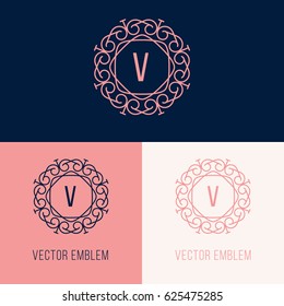 Simple and stylish monogram design template, Elegant  line art Logo Design Template. Element for your design - jewelry shop,cosmetics packaging, beauty and spa studios.