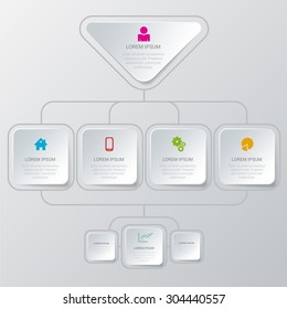 Simple Stylish Multicolor Organization Structure Algorithm Process Style Infographics Mockup Template. Infographic Background Concepts Collection.