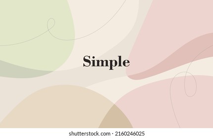 Simple stylish pastel natural colors background vector. Wallpaper banner, social media, creative album, art cover editable layout illustration template.
