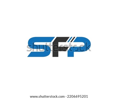 Simple Stylish SFP Letter Initial Logo Design Template Vector Illustration.