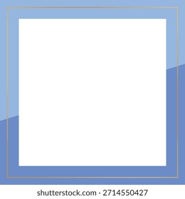 Simple and stylish square frame (blue)