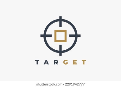 Simple stylish target Icon for logo template, vector design concept illustration