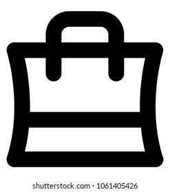 
Simple and stylish tote bag bold line vector icon
