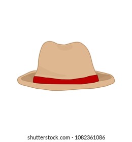 Simple Stylish Tourist Hat Fashion Style Item Illustration Design