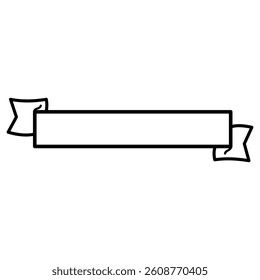 A simple and stylish vector design of a straight arch-shaped title ribbon.This versatile item is perfect for various design projects like websites,posters,and advertisements.