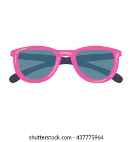 Simple stylish vector sunglasses isolated on white background