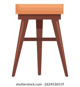 Simple and stylish wooden stool with a round seat and four sturdy legs, perfect for adding extra seating to any room
