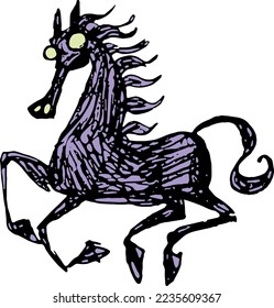 simple stylization of a Celtic black horse