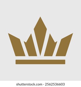 A simple, stylized gold crown graphic, suitable for logos, branding, or design elements.