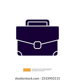 A simple, stylized graphic representation of a briefcase, symbolizing business and professionalism.