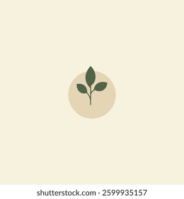 a simple, stylized green leaf symbol 1