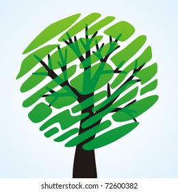 simple stylized green tree