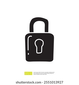 A simple, stylized illustration of a padlock, symbolizing security and protection.