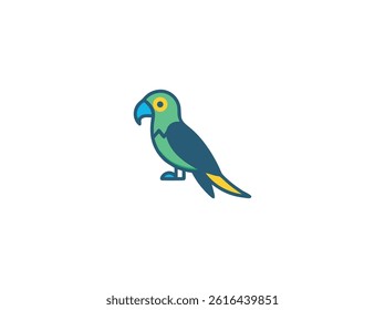 A simple, stylized illustration of a parrot, perfect for use in various design projects.