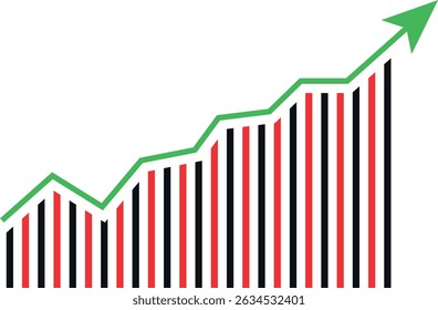 A simple, stylized line graph depicting an upward trend.