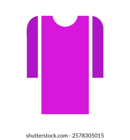 Simple stylized magenta shirt on a white background