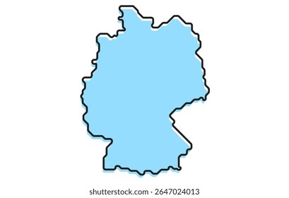 A simple stylized map of the country of Germany. Modern stylized country map for infographics.