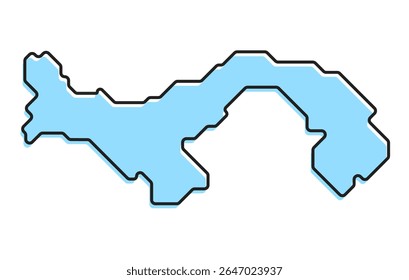 A simple stylized map of the country of Panama. Modern stylized country map for infographics.